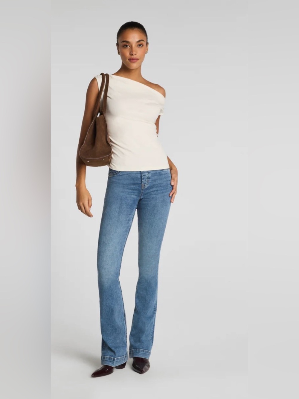 SPANXshape EveryWear Pull-On Flare Jeans vintage indigo 20456Q Large Petite